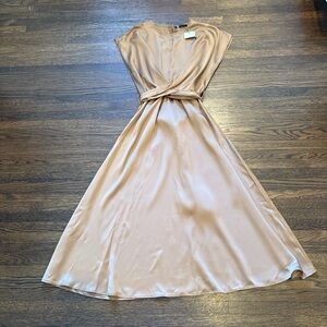 Chic Gold Ankle length Dress for Women
